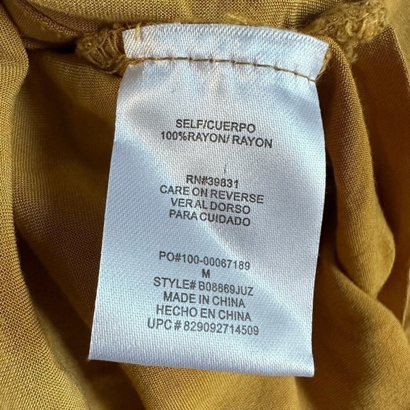 Democracy Mustard Yellow Tie dye Faux Wrap Size: M - Picture 4 of 4